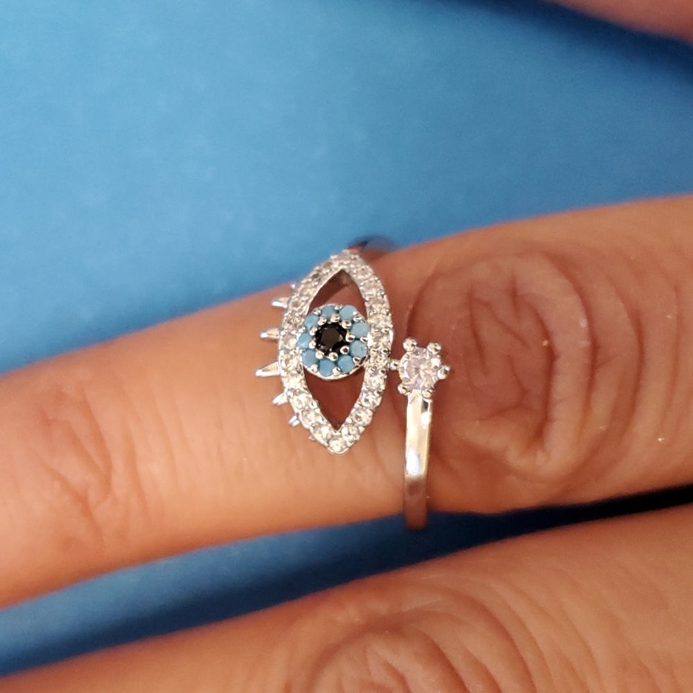 Evil Eye Ring - Adjustable - image 4